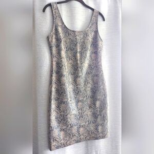 🔥Sleeveless fitted snakeskin pattern dress